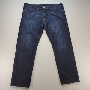 Mavi Matt Relaxed Straight Jeans Mens 41x32 Dark Wash Indigo Stretch Denim